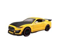 XGFFBAGB 1:24 Mustang GT Viper Shelby GT500 - Coche Deportivo De Aleación, Modelo De Metal Fundido A Presión, Juguete De Regalo(Yellow,No Box)