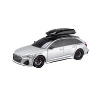 XGFFBAGB 1:24 para RS6 Quattro Station Wagon, Coche De Juguete De Aleación, Modelo De Volante, Sonido Y Luz, Coleccionables, Regalo(Silver,No Box)