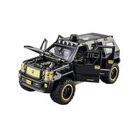XGFFBAGB 1:24 para Vehículos Todoterreno, Modelo Fundido A Presión De Aleación, Sonido Y Luz, Juguetes Coleccionables, Regalo(Bright Black,with Box)