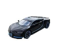 XGFFBAGB 1:32 Bugatti Chiron - Juguete De Metal De Aleación Fundido A Presión, Modelo De Coche, Juguetes para Niños, Regalo(Black,No Box)