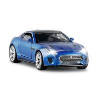 XGFFBAGB 1:32 Jaguar F-Type Modelo De Coche Deportivo Juguete con Sonido Pull Back Aleación Diecast Vehículo De Juguete(BLU,with Box)