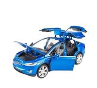 XGFFBAGB 1:32 Modelo X90 Modelo De Metal Coche De Juguete Acústico-óptico con Retroceso, 4 Puertas Abiertas, Regalos(BLU,No Box)