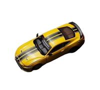 XGFFBAGB 1/42 Mustang GT 2018, Vehículo De Juguete, Modelo De Aleación, Colección De Pasatiempos, Regalos(Yellow,No Box)