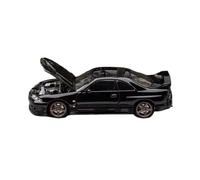 XGFFBAGB 1/64 para GTR BCN R33 400R Capó Abierto Juguetes De Colección De Modelos De Coches Fundidos(Black,No Box)
