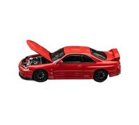 XGFFBAGB 1/64 para GTR BCN R33 400R Capó Abierto Juguetes De Colección De Modelos De Coches Fundidos(Rosso,No Box)