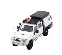 XGFFBAGB 1/64 para Land Cruiser LC79 Pickup Doble Cabina Modelo De Coche Fundido A Presión(Silver White,with Box)