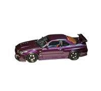 XGFFBAGB 1/64 para R34 Z Tune Mid-Night Purple Diecast Coche Modelo A Escala Completamente Abierto En 2024(with Box)