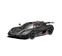 XGFFBAGB 1/64 para Una Capucha De Fibra De Carbono Raya Abierta Capucha Diecast Colección De Modelos De Coches Juguetes(Black,No Box)