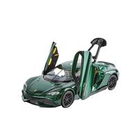 XGFFBAGB Coche Deportivo Koenigsegg, Coche En Miniatura De Aleación, Coleccionables Acústicos, Decoración, Regalo, 1/32(Green,with Box)