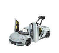 XGFFBAGB Coche Deportivo Koenigsegg, Coche En Miniatura De Aleación, Coleccionables Acústicos, Decoración, Regalo, 1/32(Gray B,No Box)