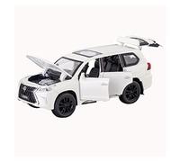 XGFFBAGB Modelo A Escala 1/32 De Coche De Metal Fundido A Presión con 6 Puertas Que Se Abren, Luces Y Sonidos, Y Mecanismo De Retroceso.(White,with Box)