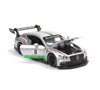 XGFFBAGB Modelo A Escala 1/32 del Bentley GT3 Sport, Coche De Juguete De Aleación con Cuatro Puertas Que Se Abren, Luces Y Sonido. Ideal para Regalar.(Gray,with Box)