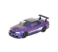XGFFBAGB Modelo De Coche De Juguete Fundido A Presión Z-Tune GT-R (R34) A Escala 1/64(Purple,No Box)