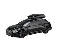 XGFFBAGB Modelo De Vehículo De Juguete Fundido A Presión, Escala 1:24, para RS6, Edición De Viaje, Puertas con Luz Y Sonido Extraíbles, Regalo De Colección Que Se Puede Abrir(Black A,with Box)
