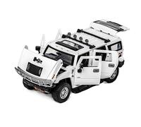 XGFFBAGB Vehículo Blindado Todoterreno H2, Modelo De Aleación, Escala 1:24, Juguete Coleccionable, Regalo(White,No Box)