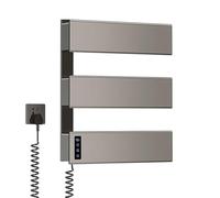 XGHDPBM Calentadores de Toallas eléctricos, toallero calefactable de Pared con Pantalla LED, toallero calefactable, Temporizador de 1 a 24 h y Control de Temperatura de 40 a 65 °C, IPX4(Gray,3 Tiers)
