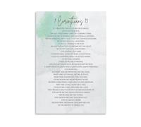 XGINERFEX 1 Corinthians 13 Wall-Art Love is Patient Canvas Print Inspirational Scripture for Home Office Decor(Unframed,08X12inch(20X30cm))