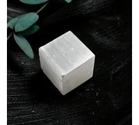 XGINERFEX 1 Pieza de Piedra Cristal selenita Blanca en Forma Cubo 20-50 g Gemstone Stone