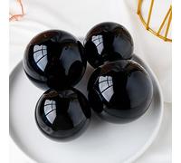 XGINERFEX 1pc 6.5-7cm Obsidian Crystal Ball Black For Home Office Garden Ghost Decoration Gift Gemstone Stone