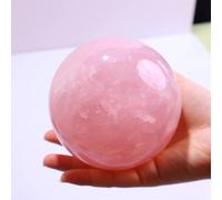 XGINERFEX 1pc 8-8.5CM Rose Quartz Polished Crystal Ball Bedroom Love Ornaments Will be Favored by The God of Give it to Girl Gemstone Stone