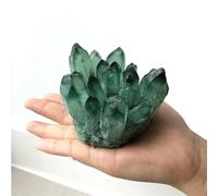 XGINERFEX 1pc Green Ghost Phantom Quartz Crystal Cluster Rock Stones and Crystals Home Decor Ornaments (Size : About 600-700g) Gemstone Stone