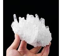 XGINERFEX 1pc Nature Crystal Cluster Ornament Clear Quartz Large Geode Raw Stone White Crystals Rock Divination Gifts Decor,900~1000g Gemstone Stone