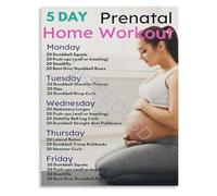 XGINERFEX 5 Day At Home Prenatal Workout Poster Safe Pregnancy Exercise Plan And Fitness Guide Wall-Art(Unframed,12x18inch(30x45cm))
