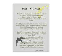 XGINERFEX A Womans Work Dusting Poem Canvas Poster Herstory Wall-Art for Living Room Reading Nook and Heritage Center(Framed,08x12inch(20x30cm))