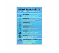 XGINERFEX Allergy Home Guide: Indoor Air Factors Chart - Canvas Poster for Bedroom, Office, Clean Living Space(Framed,08x12inch(20x30cm))