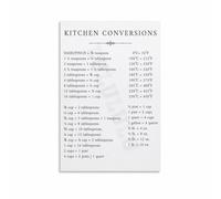 XGINERFEX Baking Conversion Chart Kitchen Measurement Cheat Sheet Poster for Cooking Decor Home Office and Recipe Guide(Unframed,08x12inch(20x30cm))