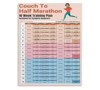 XGINERFEX Beginner Running Program 16 Week Training Guide Motivational Fitness Chart Wall-Art Poster Home Office Decor(Unframed,12x18inch(30x45cm))