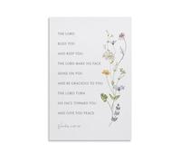 XGINERFEX Bible Verse Canvas Art: Numbers 6:24-26 The Lord Bless You and Keep You, Scripture Wall-Art for Christian Home Decor(Unframed,08x12inch(20x30cm))
