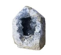 XGINERFEX Blue Celestite Cluster Geode Crystal Stone Four-Sided Single-Pointed Column Home Office Decor Gifts,100~300g Gemstone Stone