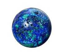 XGINERFEX Blue Copper Ore Ball Ornaments Crystal Round Sphere Collection Pocket Palm Worry Stone, 60~70mm Gemstone Stone
