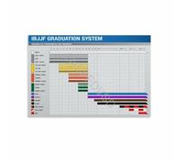 XGINERFEX Brazilian Jiu Jitsu Belt Progression Poster BJJ Rank Order White Blue Purple Brown Black Belt Wall-Art For Training Room(Framed,08x12inch(20x30cm))