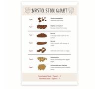 XGINERFEX Bristol Stool Chart Poster, Stool Types & Digestive Health Guide, Educational Chart for Doctor Clinic Office(Unframed,12x18inch(30x45cm))