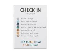 XGINERFEX Calm Corner Poster Daily Emotional Check-in Mental Health Wall-Art for Classroom Office Student Regulation Tool(Framed,16x24inch(40x60cm))