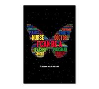 XGINERFEX Career and Inspiration Bulletin Board Kit, Motivational Posters for Elementary Middle School Classroom Decor and Teacher Resources(Unframed,16x24inch(40x60cm))