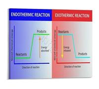 XGINERFEX Chemistry Diagram Poster Endothermic vs Exothermic Canvas Art Educational Print for Teaching Aid and Learning Center Wall Decor(Unframed,08x12inch(20x30cm))