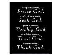 XGINERFEX Christian Wall-Art for Men - Thank God Spiritual Quote Canvas Print, Inspirational Religious Gift for Man Cave, Office Decor(Unframed,08x12inch(20x30cm))