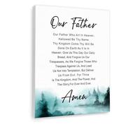 XGINERFEX Christian Wall-Art with Our Father Bible Verse, Gwisml Inspirational Canvas Print for Home, Office and Church Scripture Decor(Unframed,12x18inch(30x45cm))
