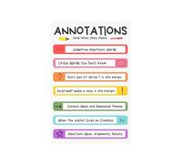 XGINERFEX Close Reading Symbol Chart Poster Mark It Up System Box Key Terms Star Main Idea Underline Evidence Question Confusion Exclamation Surprise Arrow Connection(Framed,12x18inch(30x45cm))