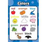 XGINERFEX Colors of the Rainbow Poster, Toddler Educational Color Chart for Preschool Classroom, Learning Colors Wall-Art for Ages 2-5(Framed,12x18inch(30x45cm))