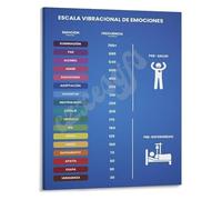 XGINERFEX Consciousness and Emotion Poster Guide to Vibrational Frequencies for Personal Growth Room Decor(Framed,16x24inch(40x60cm))