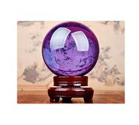 XGINERFEX Crystal Ball Multicolor Glass with Base Bracket Feng Shui Auspicious Transfer Fortune-Telling Ornaments Ball(B,6CM) Gemstone Stone