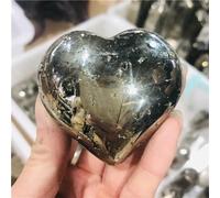 XGINERFEX Crystal Beauty Chalcopyrite Quartz Heart Polished Stone Gemstones and Minerals (Size : 130-140g) Gemstone Stone