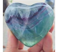 XGINERFEX Crystal Colored Fluorite Ornaments, Heart-Shaped, Powerful Gifts Home Decor(10pc) Gemstone Stone