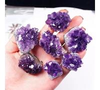 XGINERFEX Decorative Ornaments Amethyst Quartz geode Crystal Cluster (Size : 150-200g) Gemstone Stone