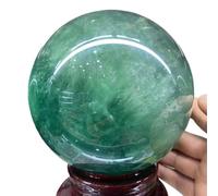 XGINERFEX Decorative Ornaments Green Fluorite Crystal Ball Gemstone Stone