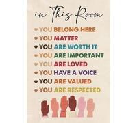 XGINERFEX Diversity and Inclusion Poster - Motivational Wall-Art for Classroom, Office Workplace, or Home, Celebrating Unity, Equality & Belonging Decor(Framed,08x12inch(20x30cm))